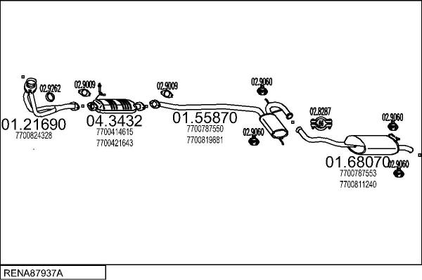 MTS RENA87937A012280 - Échappement droxauto.com