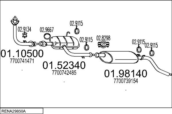 MTS RENA29850A013415 - Échappement droxauto.com