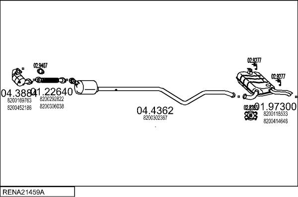 MTS RENA21459A015775 - Échappement droxauto.com