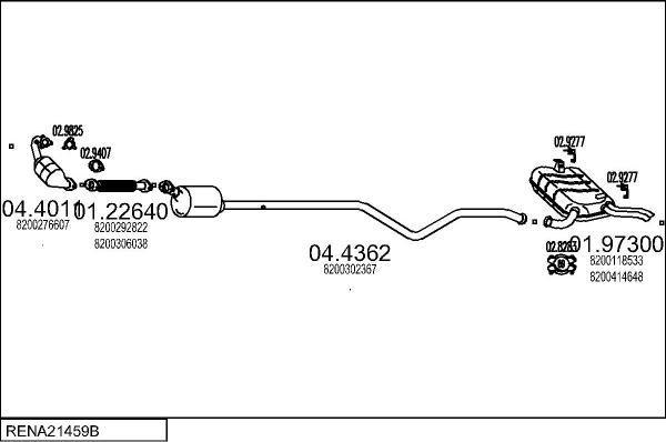 MTS RENA21459B015775 - Échappement droxauto.com
