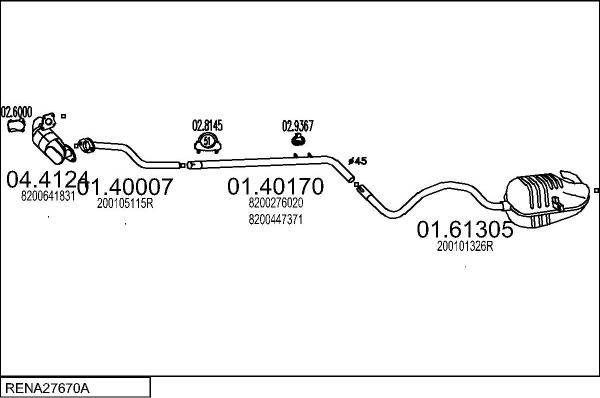 MTS RENA27670A001495 - Échappement droxauto.com
