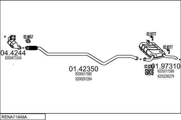 MTS RENA71848A058610 - Échappement droxauto.com