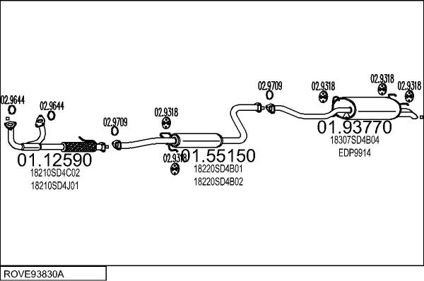 MTS ROVE93830A003186 - Échappement droxauto.com