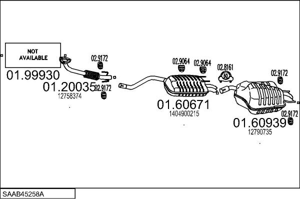 MTS SAAB45258A027613 - Échappement droxauto.com