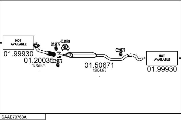 MTS SAAB70768A009123 - Échappement droxauto.com