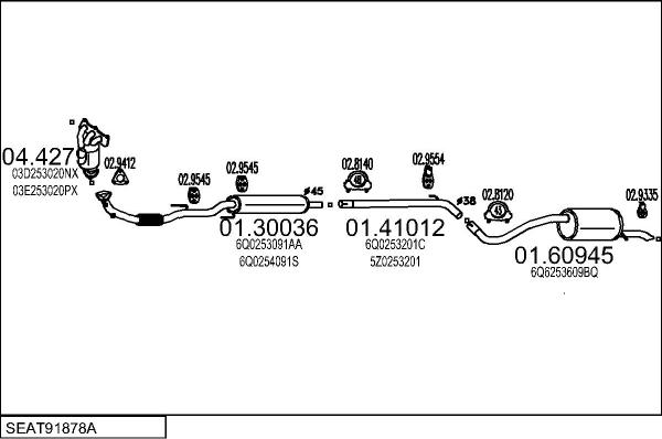 MTS SEAT91878A033326 - Échappement droxauto.com