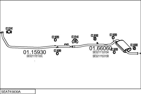 MTS SEAT45830A002854 - Échappement droxauto.com