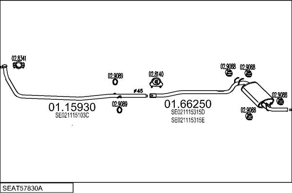 MTS SEAT57830A002854 - Échappement droxauto.com