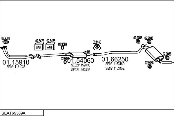 MTS SEAT69389A002857 - Échappement droxauto.com