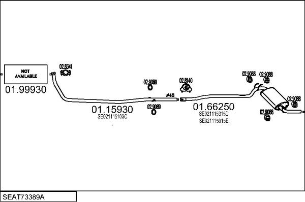 MTS SEAT73389A002864 - Échappement droxauto.com