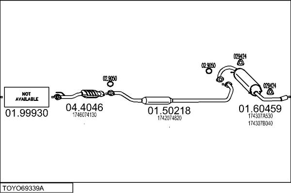 MTS TOYO69339A130706 - Échappement droxauto.com