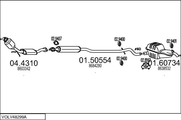 MTS VOLV48299A016599 - Échappement droxauto.com