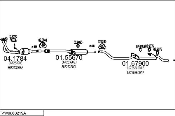 MTS VW0060219A008053 - Échappement droxauto.com