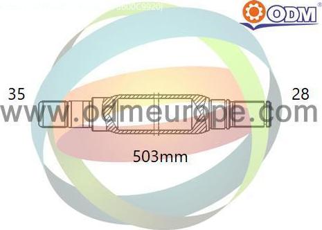 Multiparts 16-350010 - Arbre d'entraînement, différentiel droxauto.com