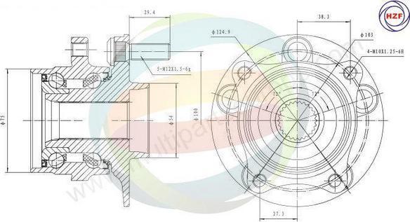 Multiparts 70-090125 - Kit de roulements de roue droxauto.com