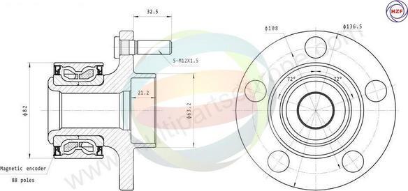 Multiparts 70-010068 - Kit de roulements de roue droxauto.com