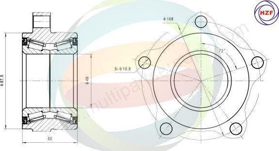 Multiparts 70-010085 - Kit de roulements de roue droxauto.com