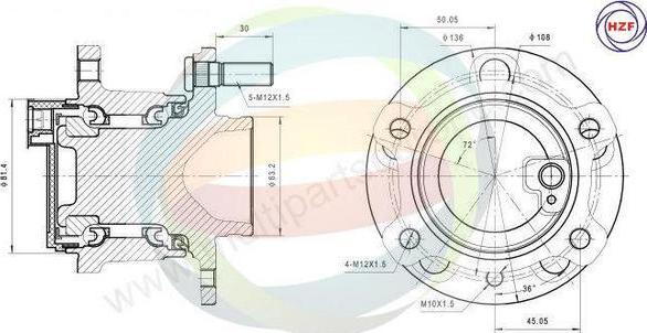 Multiparts 70-010117 - Kit de roulements de roue droxauto.com