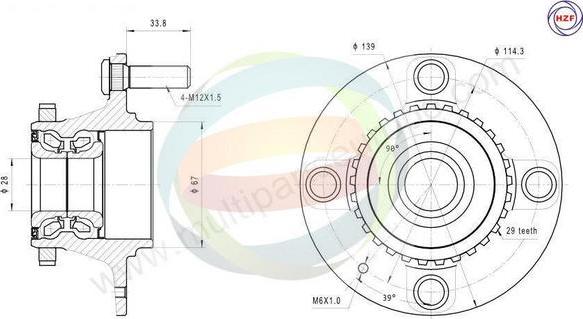 Multiparts 70-080029 - Kit de roulements de roue droxauto.com