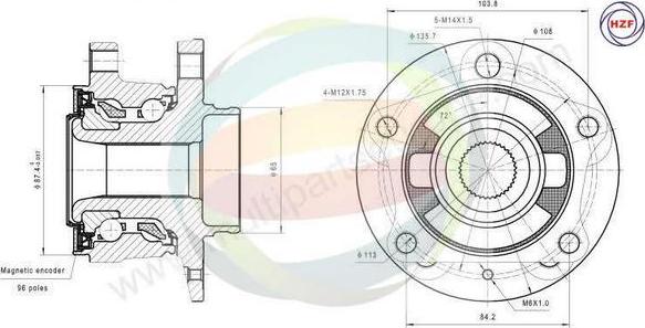Multiparts 70-150032 - Kit de roulements de roue droxauto.com