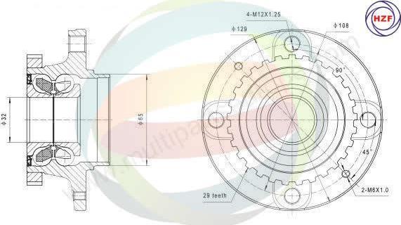 Multiparts 70-160043 - Kit de roulements de roue droxauto.com