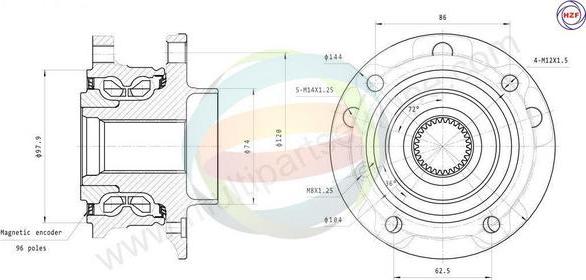 Multiparts 70-340049 - Kit de roulements de roue droxauto.com