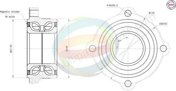 Multiparts 70-340048 - Kit de roulements de roue droxauto.com