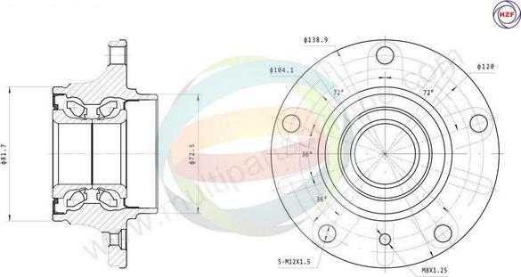 Multiparts 70-340005 - Kit de roulements de roue droxauto.com