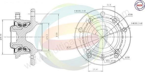 Multiparts 70-340025 - Kit de roulements de roue droxauto.com