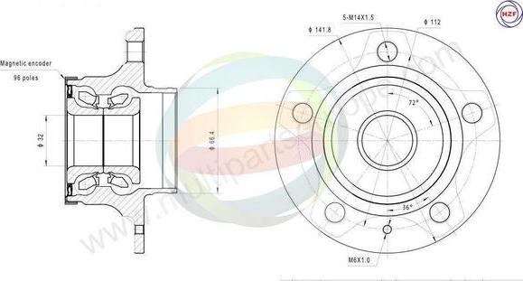 Multiparts 70-210067 - Kit de roulements de roue droxauto.com
