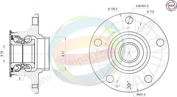 Multiparts 70-210039 - Kit de roulements de roue droxauto.com