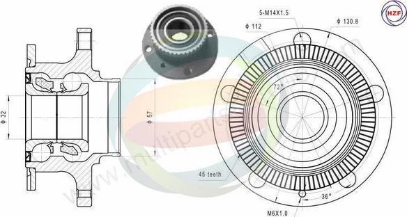 Multiparts 70-210035 - Kit de roulements de roue droxauto.com