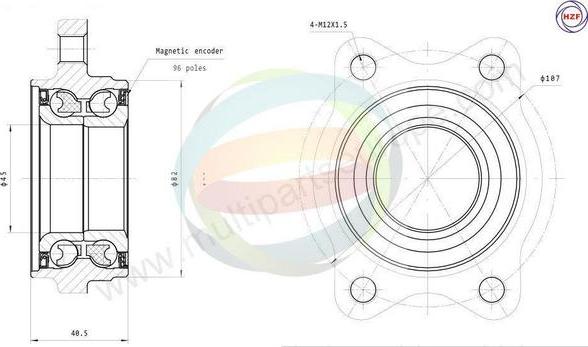 Multiparts 70-210071 - Kit de roulements de roue droxauto.com