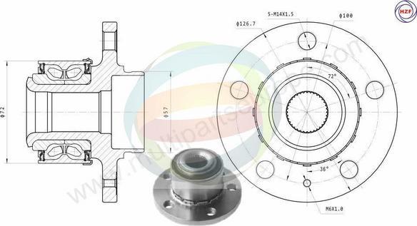 Multiparts 70-210101 - Kit de roulements de roue droxauto.com
