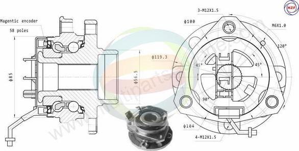 Multiparts 70-230064 - Kit de roulements de roue droxauto.com