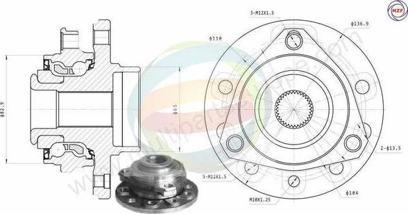 Multiparts 70-230062 - Kit de roulements de roue droxauto.com