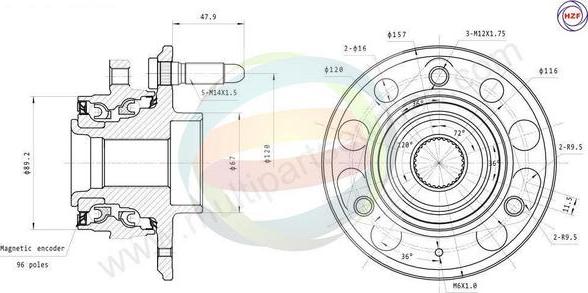 Multiparts 70-230027 - Kit de roulements de roue droxauto.com