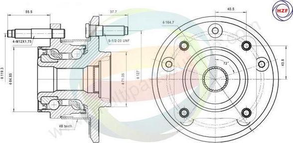 Multiparts 70-220045 - Kit de roulements de roue droxauto.com