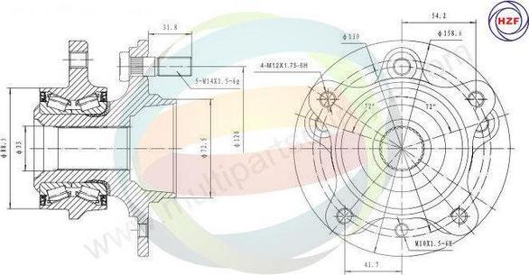 Multiparts 70-270014 - Kit de roulements de roue droxauto.com