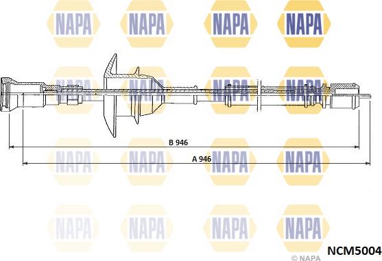 NAPA NCM5004 - Câble flexible de commande de compteur droxauto.com