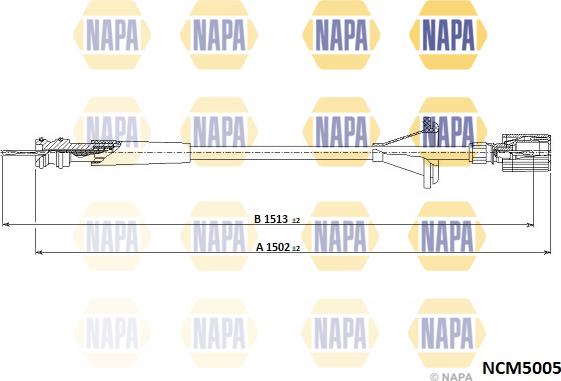 NAPA NCM5005 - Câble flexible de commande de compteur droxauto.com