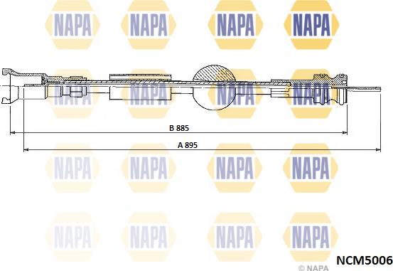 NAPA NCM5006 - Câble flexible de commande de compteur droxauto.com