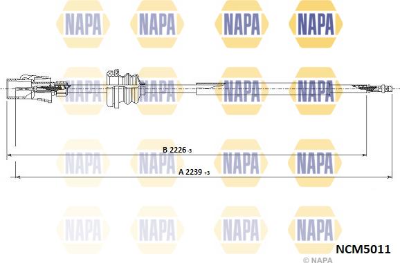 NAPA NCM5011 - Câble flexible de commande de compteur droxauto.com
