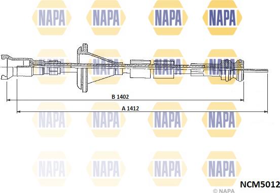 NAPA NCM5012 - Câble flexible de commande de compteur droxauto.com