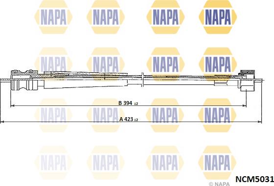 NAPA NCM5031 - Câble flexible de commande de compteur droxauto.com