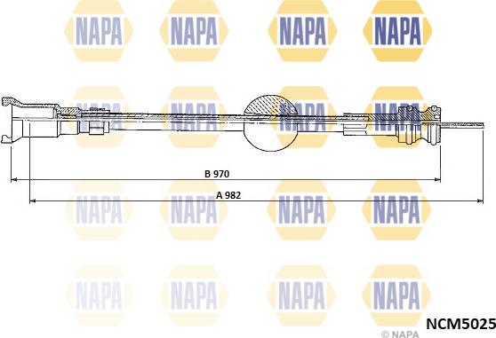NAPA NCM5025 - Câble flexible de commande de compteur droxauto.com