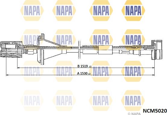 NAPA NCM5020 - Câble flexible de commande de compteur droxauto.com