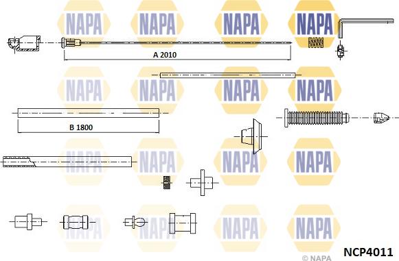 NAPA NCP4011 - Câble d'accélération droxauto.com