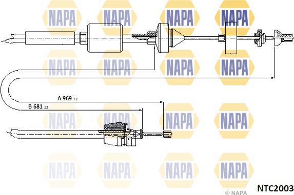 NAPA NTC2003 - Tirette à câble, commande d'embrayage droxauto.com