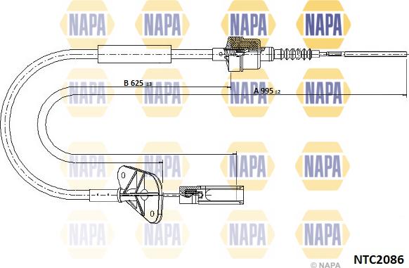 NAPA NTC2086 - Tirette à câble, commande d'embrayage droxauto.com